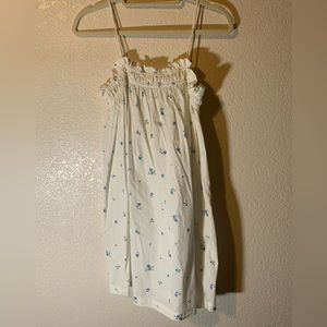 White floral babydoll dress